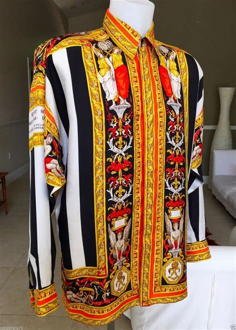 fake vintage versace silk shirts|vintage versace men's shirts.